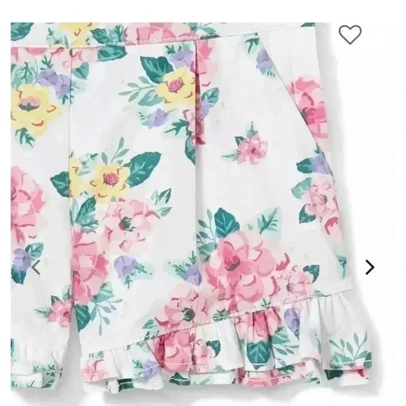 Janie and Jack Floral Ruffle Hem Short size 4 - Picture 2 of 6